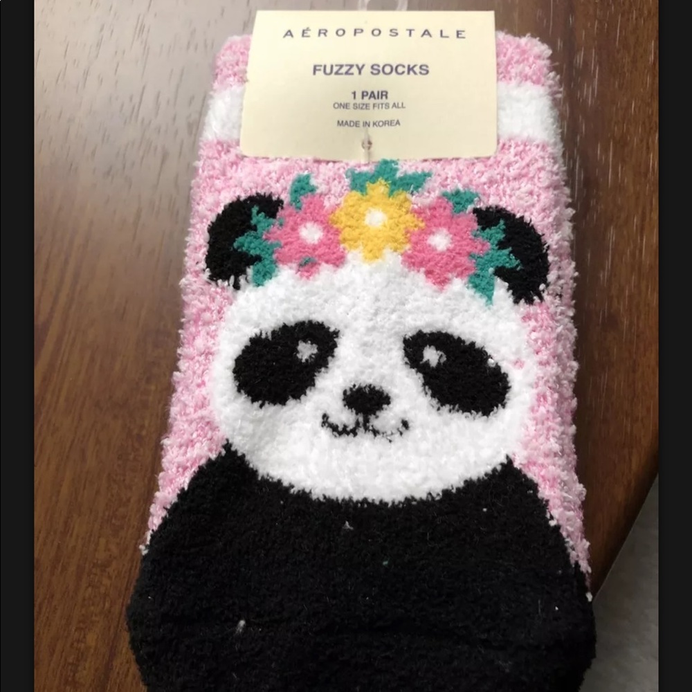 aeropostale fuzzy socks Cute Pink Panda